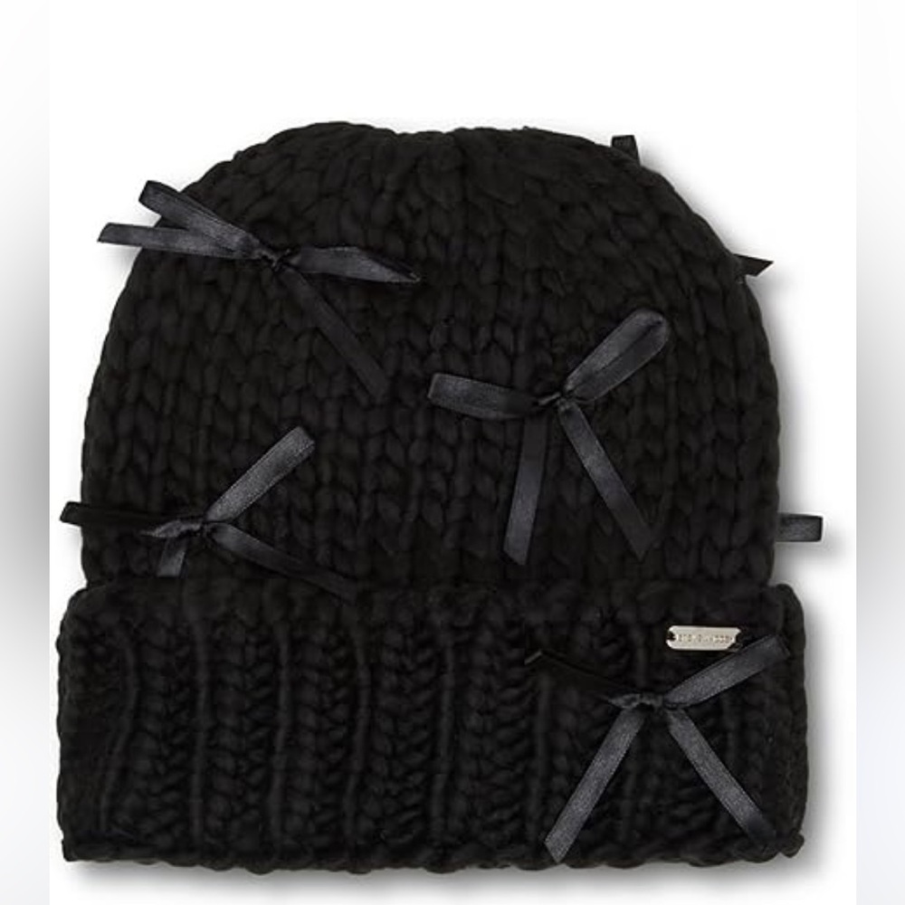 NWT STEVE MADDEN RIBBON BOW KNOT BEANIE